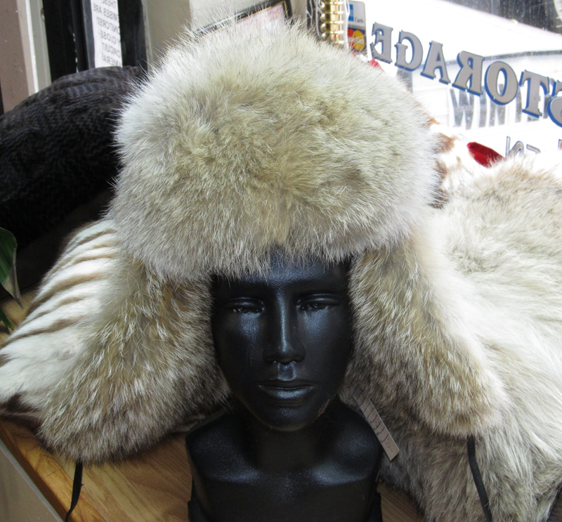 Natural All Fur Coyote Trapper Hat