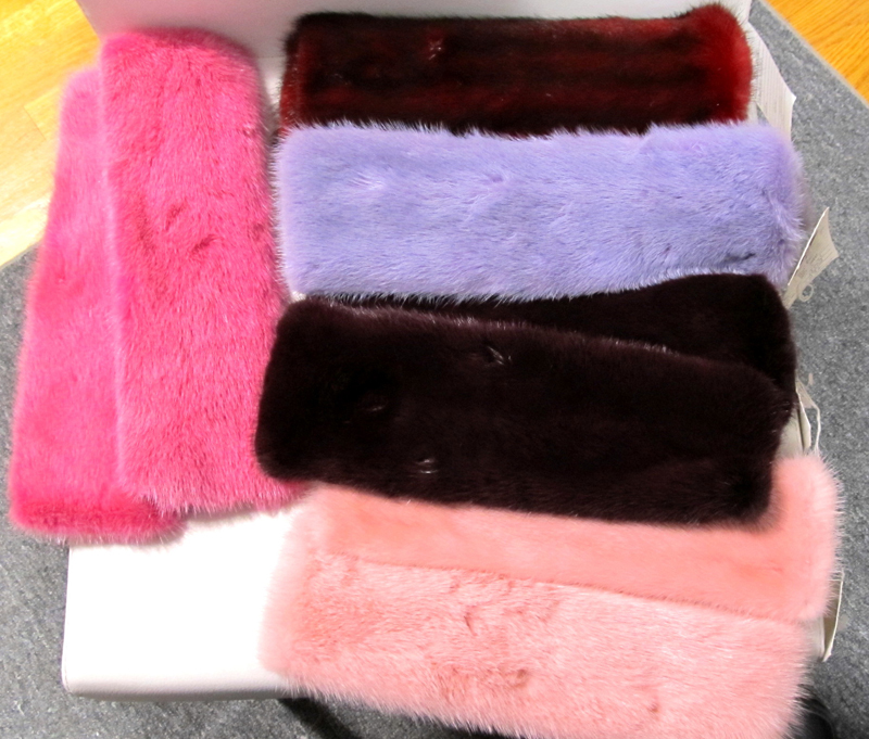 New Assorted Dyed Mink Snap Cuffs - Madison Avenue Furs & Henry Cowit, Inc.