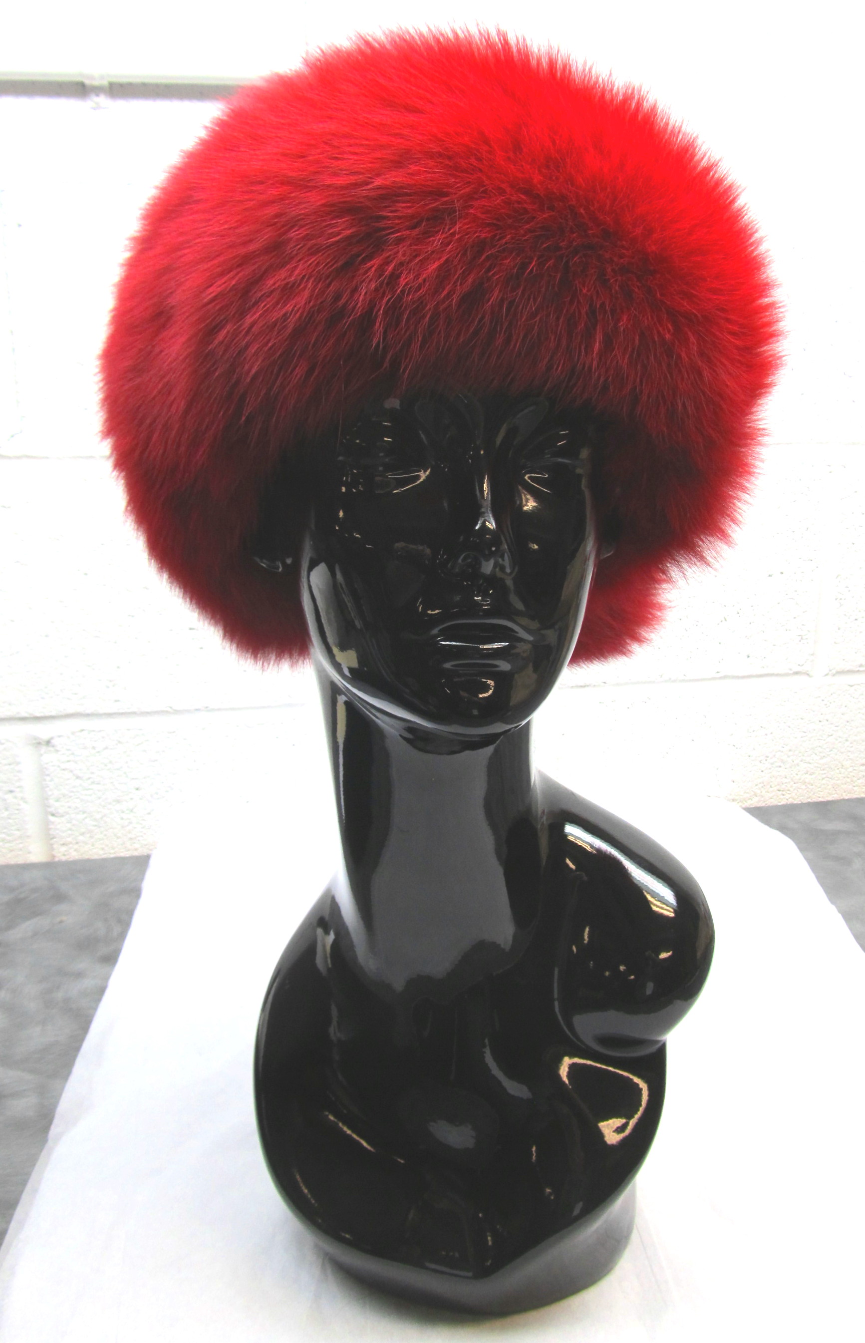 Cranberry Dyed Fox Headband