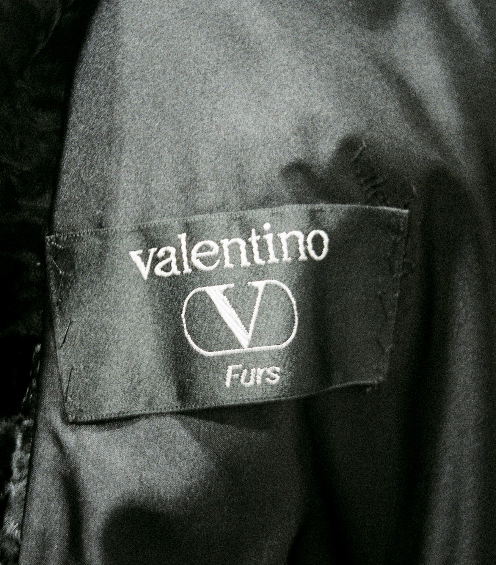 ** Just Reduced** Valentino Designed Like New Black Dyed Swakara Lamb ...
